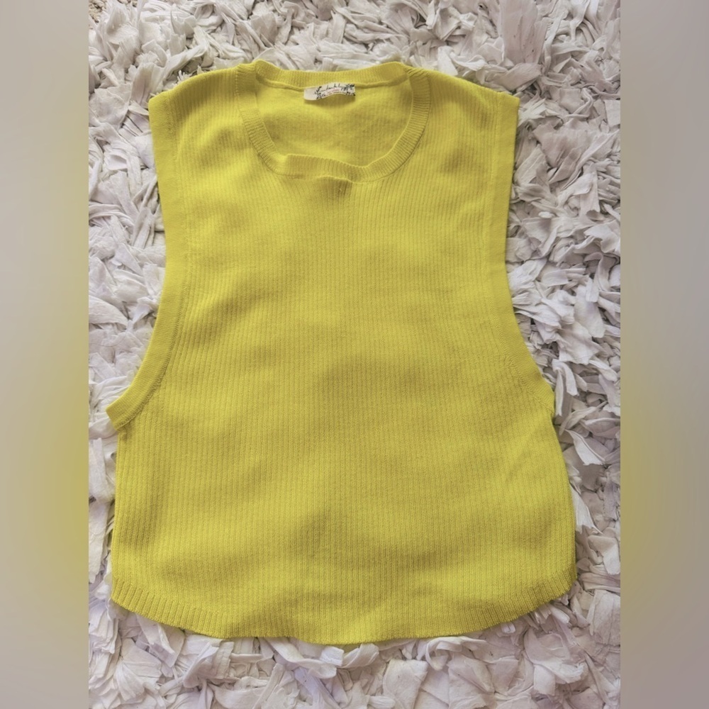Free People intimately lime cropped muscle tank